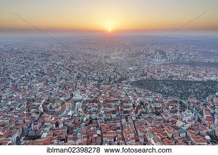 "View from the Sapphire Tower in Levent towards the west, tallest building in Turkey, Istanbul, Turkey, Europe, Asia" View Large Photo Image Stock Photo - "View from the Sapphire Tower in Levent towards the west, tallest building in Turkey, Istanbul, Turkey, Europe, Asia". Fotosearch