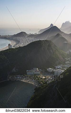 Picture - "View from the Sugarloaf Mountain or Pao de Acucar, Rio de Janeiro, Brazil, South America". Fotosearch