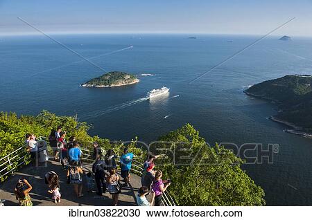 "View from the Sugarloaf Mountain or Pao de Acucar onto a cruise ship, Rio de Janeiro, Brazil, South America" View Large Photo Image Stock Image - "View from the Sugarloaf Mountain or Pao de Acucar onto a cruise ship, Rio de Janeiro, Brazil, South America". Fotosearch