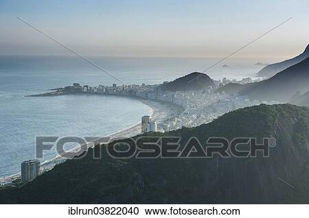 Stock Image - "View from the Sugarloaf Mountain or Pao de Acucar, Rio de Janeiro, Brazil, South America". Fotosearch