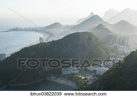 Stock Photo - "View from the Sugarloaf Mountain or Pao de Acucar, Rio de Janeiro, Brazil, South America". Fotosearch
