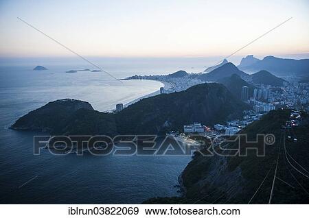 Stock Photo - "View from the Sugarloaf Mountain or Pao de Acucar, Rio de Janeiro, Brazil, South America". Fotosearch