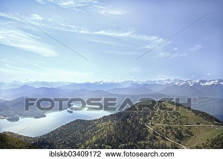 "View from the summit of Mt Herzogstand of Walchensee or Lake Walchen, Herzogstand, Walchensee, Upper Bavaria, Bavaria, Germany, Europe" View Large Photo Image Stock Image - "View from the summit of Mt Herzogstand of Walchensee or Lake Walchen, Herzogstand, Walchensee, Upper Bavaria, Bavaria, Germany, Europe". Fotosearch