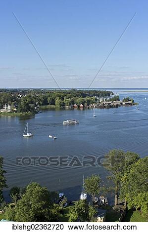 "View from the tower of St Mary's Church towards Lake Mueritz, Roebel, Mecklenburg Lake District, Mecklenburg-Western Pomerania, Germany, Europe" View Large Photo Image Stock Image - "View from the tower of St Mary's Church towards Lake Mueritz, Roebel, Mecklenburg Lake District, Mecklenburg-Western Pomerania, Germany, Europe". Fotosearch