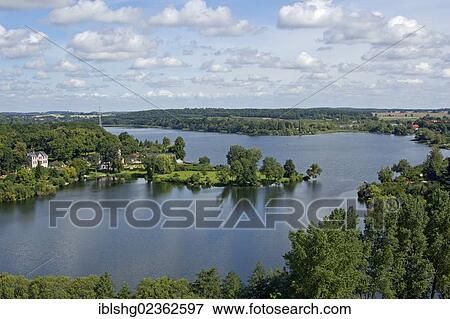 "View from the tower of St. Mary's Church, Waren, Mecklenburg Lake District, Mecklenburg-Western Pomerania, Germany, Europe" View Large Photo Image Stock Photo - "View from the tower of St. Mary's Church, Waren, Mecklenburg Lake District, Mecklenburg-Western Pomerania, Germany, Europe". Fotosearch