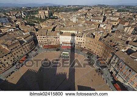 View from Torre del Mangia, the town hall tower, over the Piazza del Campo, Siena, Tuscany region, province of Siena, Italy, Europe View Large Photo Image Stock Image - View from Torre del Mangia, the town hall tower, over the Piazza del Campo, Siena, Tuscany region, province of Siena, Italy, Europe. Fotosearch