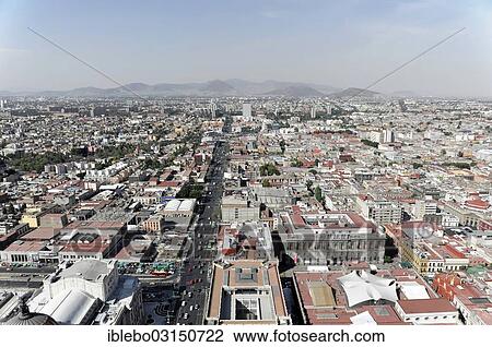 "View from Torre Latinoamericana, 182m, of Mexico City, Federal District, Mexico, North America" View Large Photo Image Stock Image - "View from Torre Latinoamericana, 182m, of Mexico City, Federal District, Mexico, North America". Fotosearch
