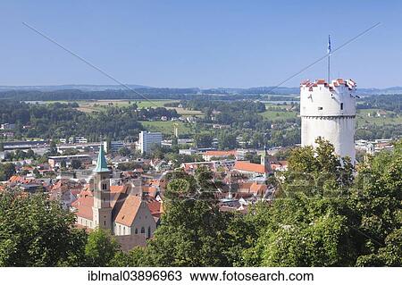 "View from Veitsberg hill of Mehlsack tower and the town of Ravensburg, Upper Swabia, Baden-Wurttemberg, Germany, Europe" View Large Photo Image Stock Image - "View from Veitsberg hill of Mehlsack tower and the town of Ravensburg, Upper Swabia, Baden-Wurttemberg, Germany, Europe". Fotosearch