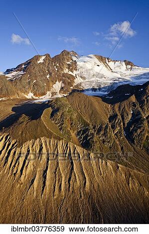 Stock Photo - "View from Weisskugel Hut towards Weisskugel Mountain and Barenbartferner Glacier, Langtaufers, Alta Val Venosta or Upper Vinschgau Valley, Alto Adige, Italy, Europe". Fotosearch
