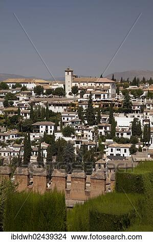 "View of Albayzin district as seen from the Alhambra, UNESCO World Heritage Site, Granada, Andalusia, Spain, Europe" View Large Photo Image Picture - "View of Albayzin district as seen from the Alhambra, UNESCO World Heritage Site, Granada, Andalusia, Spain, Europe". Fotosearch