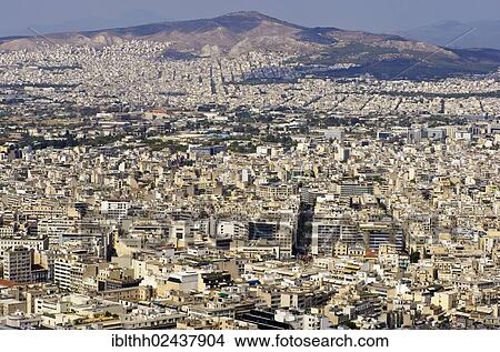 "View of Athens as seen from Mount Lycabettus, Greece, Europe" View Large Photo Image Picture - "View of Athens as seen from Mount Lycabettus, Greece, Europe". Fotosearch