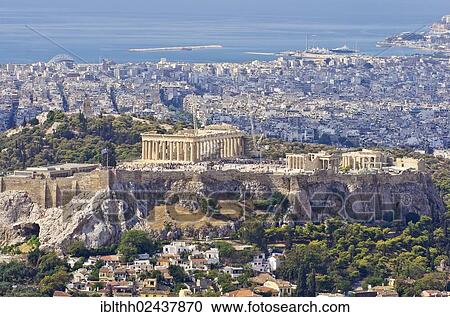 "View of Athens as seen from Mount Lycabettus, the Acropolis at the back, Greece, Europe" View Large Photo Image Stock Image - "View of Athens as seen from Mount Lycabettus, the Acropolis at the back, Greece, Europe". Fotosearch
