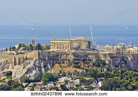 "View of Athens as seen from Mount Lycabettus, the Acropolis at the back, Greece, Europe" View Large Photo Image Stock Photograph - "View of Athens as seen from Mount Lycabettus, the Acropolis at the back, Greece, Europe". Fotosearch