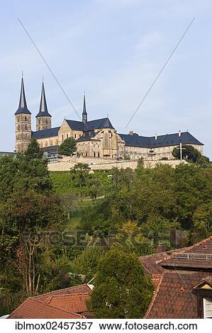 Stock Photo - "View of Bamberg Cathedral, Bamberg, Upper Franconia, Franconia, Bavaria, Germany, Europe, PublicGround, Europe". Fotosearch