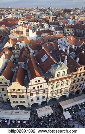 "View of city square and buildings, Old Town, Prague, Czech Republic, Europe" View Large Photo Image Stock Image - "View of city square and buildings, Old Town, Prague, Czech Republic, Europe". Fotosearch