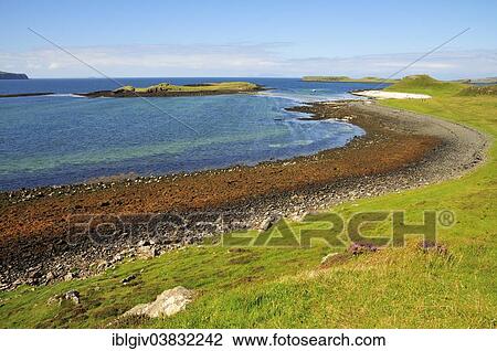 Stock Image - "View of Coral Beach near Dunvegan, Ross, Skye and Lochaber, Isle of Skye, Scotland, United Kingdom, Europe". Fotosearch