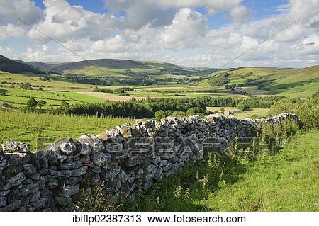 "View of drystone wall, farmland and upland habitat, Hodder Valley, Forest of Bowland, Lancashire, England, United Kingdom, Europe" View Large Photo Image Stock Image - "View of drystone wall, farmland and upland habitat, Hodder Valley, Forest of Bowland, Lancashire, England, United Kingdom, Europe". Fotosearch