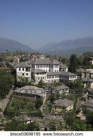 "View of Gjirokastra, UNESCO World Heritage Site, Gjirokaster, Gjirokaster County, Albania, Europe" View Large Photo Image Stock Photography - "View of Gjirokastra, UNESCO World Heritage Site, Gjirokaster, Gjirokaster County, Albania, Europe". Fotosearch