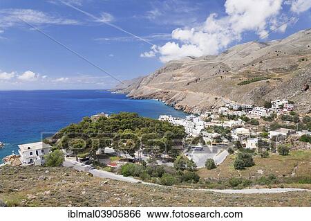 "View of Hora Sfakion or Sfakia, Crete, Greece, Europe" View Large Photo Image Stock Photograph - "View of Hora Sfakion or Sfakia, Crete, Greece, Europe". Fotosearch