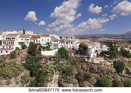 "View of houses across El Tajo Gorge, houses built on the edge of the gorge, Ronda, Andalusia, Spain, Europe" View Large Photo Image Stock Photography - "View of houses across El Tajo Gorge, houses built on the edge of the gorge, Ronda, Andalusia, Spain, Europe". Fotosearch