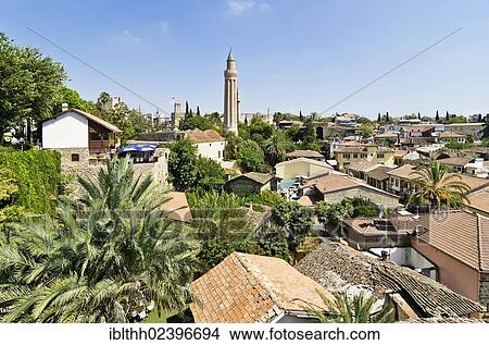 "View of Kaleici, Yivil Minare minaret of the Alaeddin Mosque at back, Kaleici, old town of Antalya, Turkey, Asia" View Large Photo Image Picture - "View of Kaleici, Yivil Minare minaret of the Alaeddin Mosque at back, Kaleici, old town of Antalya, Turkey, Asia". Fotosearch