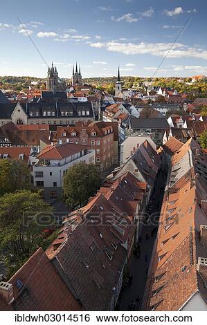 "View of Kraemerbruecke bridge and the city as seen from the steeple of Aegidienkirche church, Thuringer Becken, Erfurt, Thuringia, Germany, Europe" View Large Photo Image Stock Photograph - "View of Kraemerbruecke bridge and the city as seen from the steeple of Aegidienkirche church, Thuringer Becken, Erfurt, Thuringia, Germany, Europe". Fotosearch