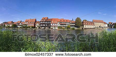 Stock Photo - "View of Little Venice on the Regnitz river, Bamberg, Upper Franconia, Franconia, Bavaria, Germany, Europe, PublicGround, Europe". Fotosearch