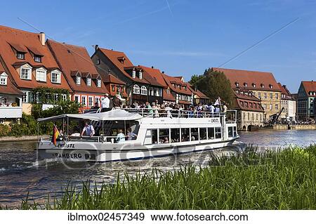 Stock Photo - "View of Little Venice on the Regnitz river, Bamberg, Upper Franconia, Franconia, Bavaria, Germany, Europe, PublicGround, Europe". Fotosearch