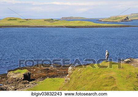 Stock Image - "View of Loch Dunvegan, Ross, Skye and Lochaber, Isle of Skye, Dunvegan, Scotland, United Kingdom, Europe". Fotosearch