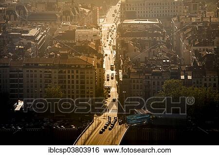 "View of Lyon from Basilica Notre-Dame de Fourviere, UNESCO World Heritage Site, Lyon, Rhone-Alpes, France, Europe" View Large Photo Image Stock Photograph - "View of Lyon from Basilica Notre-Dame de Fourviere, UNESCO World Heritage Site, Lyon, Rhone-Alpes, France, Europe". Fotosearch