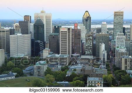 "View of Montreal from the Mount Royal Belvedere, Montreal, Quebec Province, Canada, North America" View Large Photo Image Stock Photograph - "View of Montreal from the Mount Royal Belvedere, Montreal, Quebec Province, Canada, North America". Fotosearch