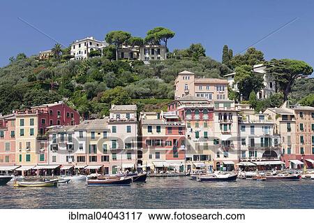 Stock Photo - "View of Portofino, Riviera di Levante, Province of Genoa, Liguria, Italy, Europe". Fotosearch