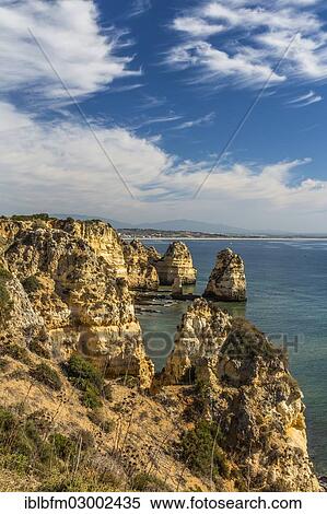 "View of Praia do Camilo as seen from Ponta da Piedade, coastal landscape, Algarve, Lagos, Algarve, Portugal, Europe" View Large Photo Image Stock Photography - "View of Praia do Camilo as seen from Ponta da Piedade, coastal landscape, Algarve, Lagos, Algarve, Portugal, Europe". Fotosearch