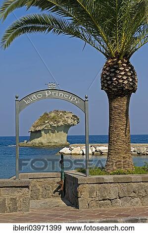 "View of Rock Fungo, Lacco Ameno, Ischia, Gulf of Naples, Italy, Europe" View Large Photo Image Stock Photo - "View of Rock Fungo, Lacco Ameno, Ischia, Gulf of Naples, Italy, Europe". Fotosearch