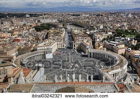 "View of Rome and St Peter's Square from the dome of St. Peter's Basilica, Fontana di Trevi, Rome, Lazio, Italy, Europe" View Large Photo Image Stock Image - "View of Rome and St Peter's Square from the dome of St. Peter's Basilica, Fontana di Trevi, Rome, Lazio, Italy, Europe". Fotosearch