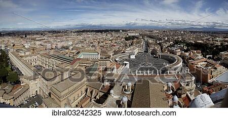 "View of Rome and St Peter's Square from the dome of St. Peter's Basilica, Fontana di Trevi, Rome, Lazio, Italy, Europe" View Large Photo Image Stock Photography - "View of Rome and St Peter's Square from the dome of St. Peter's Basilica, Fontana di Trevi, Rome, Lazio, Italy, Europe". Fotosearch