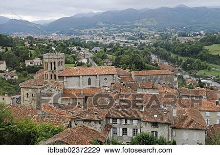 "View of Saint Lizier with the cathedral, Saint Lizier, Midi-Pyrenees, Pyrenees, departement of Ariege, France, Europe, PublicGround, Europe" View Large Photo Image Stock Photo - "View of Saint Lizier with the cathedral, Saint Lizier, Midi-Pyrenees, Pyrenees, departement of Ariege, France, Europe, PublicGround, Europe". Fotosearch