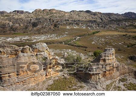 "View of sandstone canyon and mountains, Isalo National Park, Ihorombe Region, Madagascar, Africa" View Large Photo Image Stock Image - "View of sandstone canyon and mountains, Isalo National Park, Ihorombe Region, Madagascar, Africa". Fotosearch