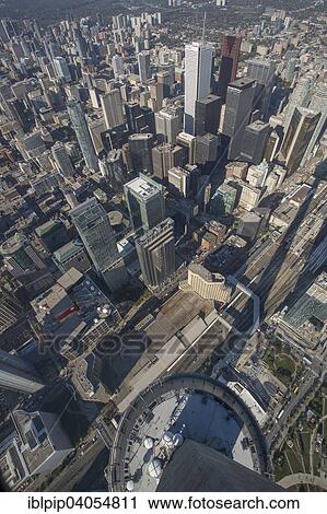 "View of skyscrapers from CN Tower, Toronto, Province of Ontario, Canada, North America" View Large Photo Image Stock Image - "View of skyscrapers from CN Tower, Toronto, Province of Ontario, Canada, North America". Fotosearch