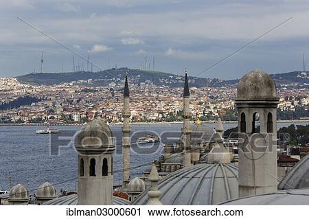 "View of Suleymaniye Mosque across the Rustem Pasha Mosque and the Bosphorus to Uskudar on the asian side of the city, Istanbul, European side, Istanbul Province, Turkey, European side, Europe" View Large Photo Image Stock Image - "View of Suleymaniye Mosque across the Rustem Pasha Mosque and the Bosphorus to Uskudar on the asian side of the city, Istanbul, European side, Istanbul Province, Turkey, European side, Europe". Fotosearch