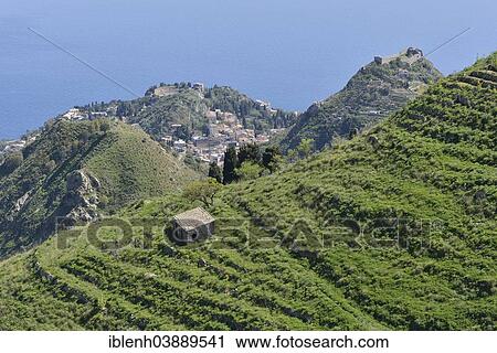 "View of Taormina from Monte Veneretta, Province of Messina, Sicily, Italy, Europe" View Large Photo Image Stock Image - "View of Taormina from Monte Veneretta, Province of Messina, Sicily, Italy, Europe". Fotosearch