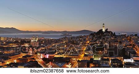 "View of Telegraph Hill and the bay, San Francisco, California, USA" View Large Photo Image Stock Photo - "View of Telegraph Hill and the bay, San Francisco, California, USA". Fotosearch
