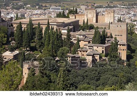 "View of the Alhambra as seen from the plateau of Sabika, UNESCO World Heritage Site, Granada, Andalusia, Spain, Europe, PublicGround, Europe" View Large Photo Image Stock Image - "View of the Alhambra as seen from the plateau of Sabika, UNESCO World Heritage Site, Granada, Andalusia, Spain, Europe, PublicGround, Europe". Fotosearch