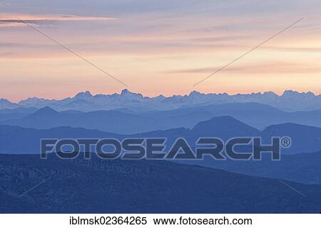 "View of the Alps from Mont Ventoux, looking northeast at sunrise, from the Du Mont Serein ski station, Malaucene, Vaison-la-Romaine, Provence region, Departement Vaucluse, France, Europe" View Large Photo Image Stock Photography - "View of the Alps from Mont Ventoux, looking northeast at sunrise, from the Du Mont Serein ski station, Malaucene, Vaison-la-Romaine, Provence region, Departement Vaucluse, France, Europe". Fotosearch