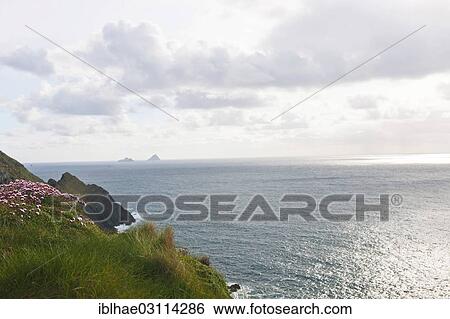 "View of the Atlantic Ocean from the rocky coast, County Kerry, Ireland, Europe" View Large Photo Image Stock Photograph - "View of the Atlantic Ocean from the rocky coast, County Kerry, Ireland, Europe". Fotosearch