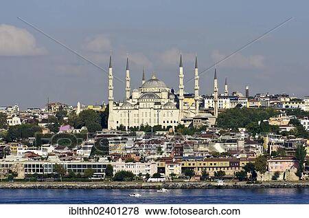 "View of the Blue Mosque, Sultan Ahmed Mosque, Istanbul, Turkey, Middle East, Asia" View Large Photo Image Stock Photo - "View of the Blue Mosque, Sultan Ahmed Mosque, Istanbul, Turkey, Middle East, Asia". Fotosearch