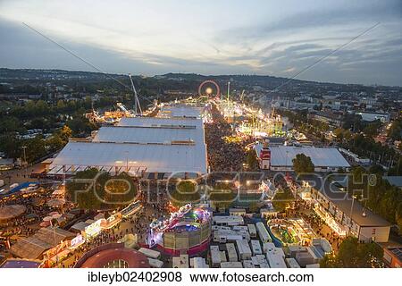 "View of the Cannstatter Wasen festival area, public festival, Bad Cannstatt, Stuttgart, Baden-Wuerttemberg, Germany, Europe" View Large Photo Image Stock Photo - "View of the Cannstatter Wasen festival area, public festival, Bad Cannstatt, Stuttgart, Baden-Wuerttemberg, Germany, Europe". Fotosearch