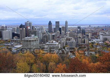 "View of the city, Mount Royal, Montreal, Quebec Province, Canada, North America" View Large Photo Image Stock Image - "View of the city, Mount Royal, Montreal, Quebec Province, Canada, North America". Fotosearch