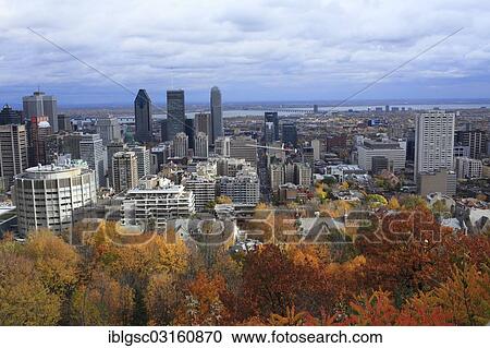 "View of the city, Mount Royal, Montreal, Quebec Province, Canada, North America" View Large Photo Image Stock Image - "View of the city, Mount Royal, Montreal, Quebec Province, Canada, North America". Fotosearch