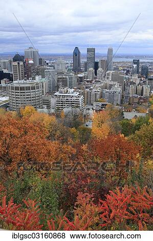 Stock Photo - "View of the city, Mount Royal, Montreal, Quebec Province, Canada, North America". Fotosearch